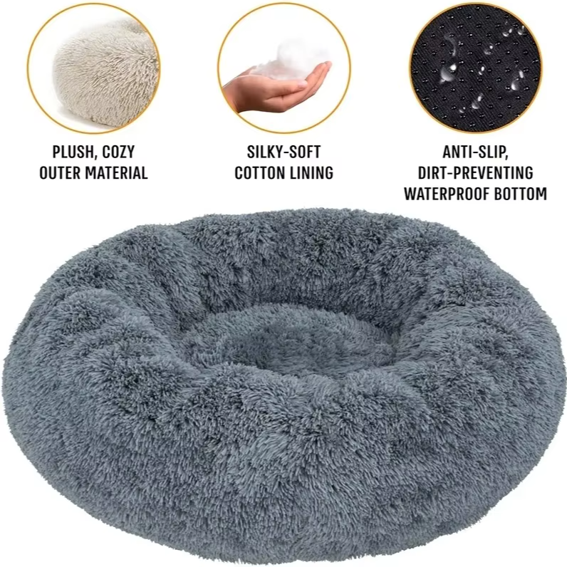 Round Dog Bed Winter Warm