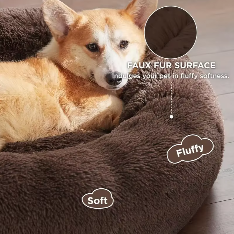 Round Dog Bed Winter Warm