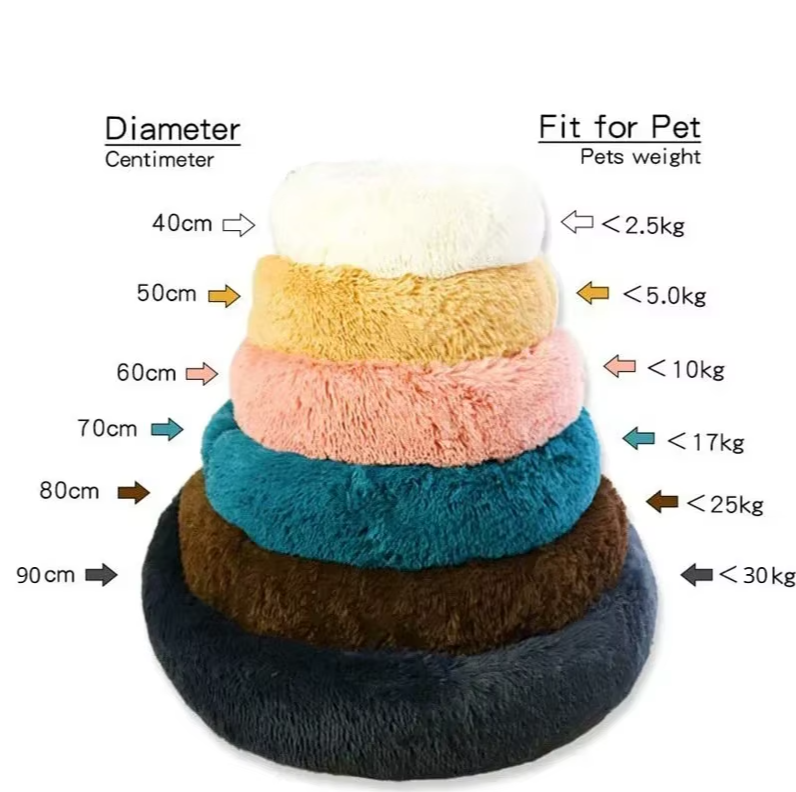 Round Dog Bed Winter Warm